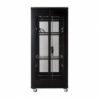 27U serverkast met geperforeerde deuren 600x800x1388mm (BxDxH)