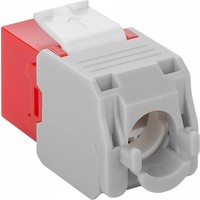 Cat6a Keystone RJ45 Unshielded Red