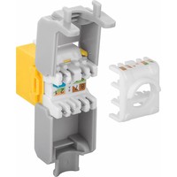 CAT6a Keystone RJ45 unshielded yellow