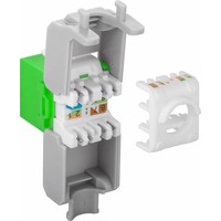 CAT6a Keystone RJ45 unshielded groen