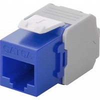 Cat6a Keystone RJ45 Unshielded Blue