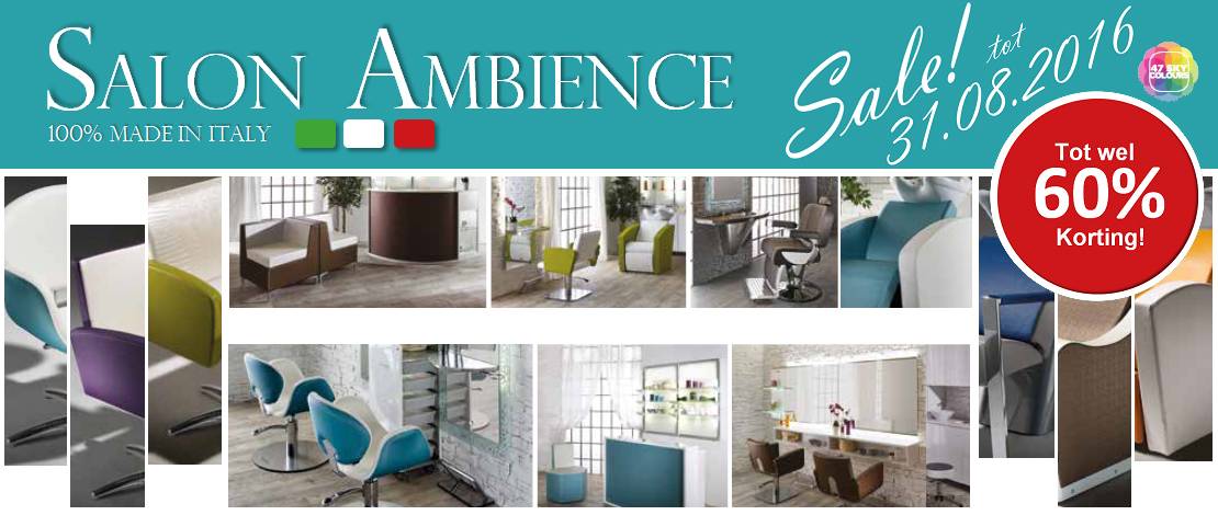 Salon Ambience Sale, tot wel 60% korting!