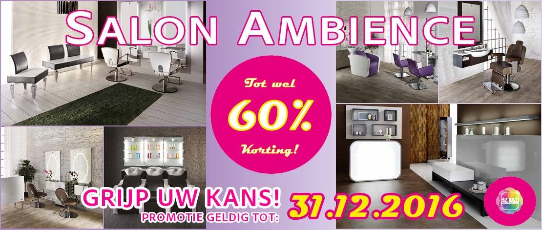 Salon Ambience Megakorting, tot wel 60%!