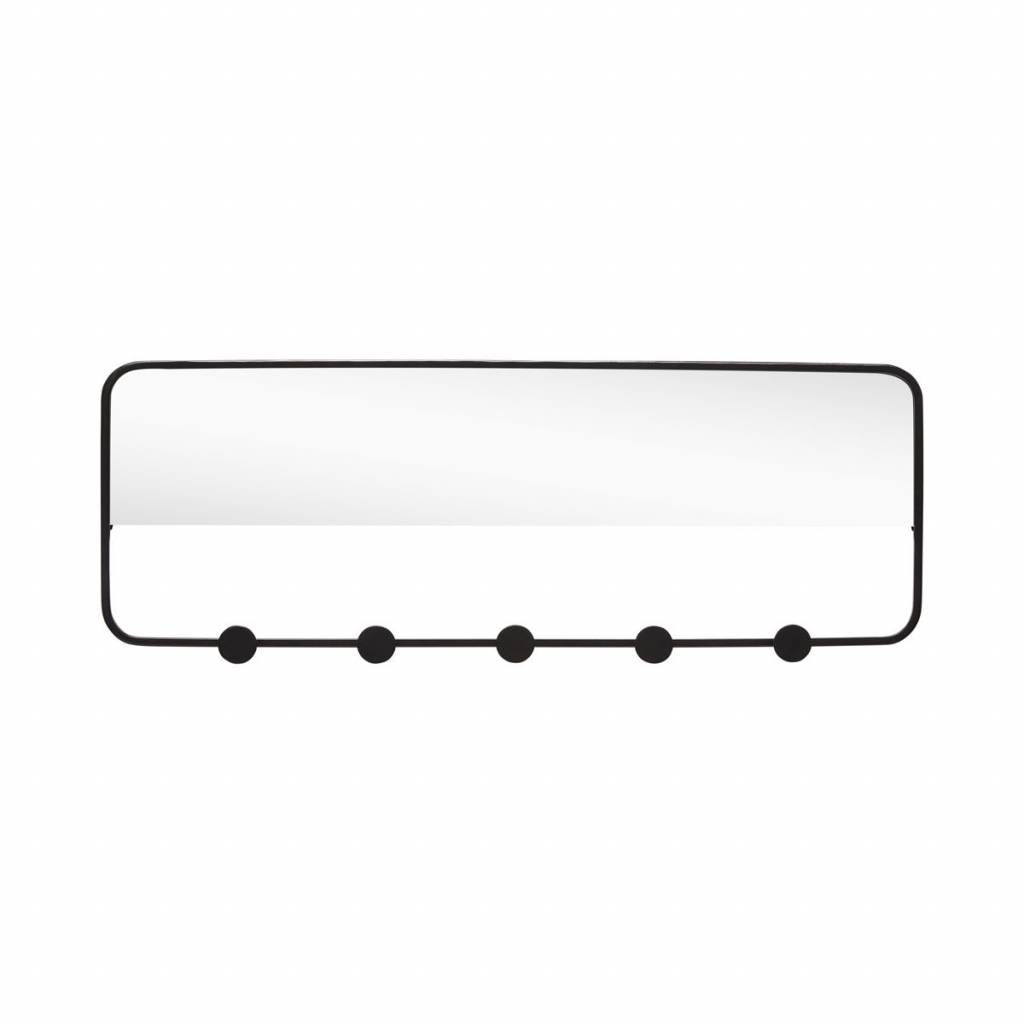 Hubsch Kapstok Met Spiegel Zwart Metaal 5 Haken 61 X 22 hubsch kopen in de aanbieding Hubsch Kapstok Met Spiegel Zwart Metaal 5 Haken 61 X 22 hubsch kopen in de aanbieding