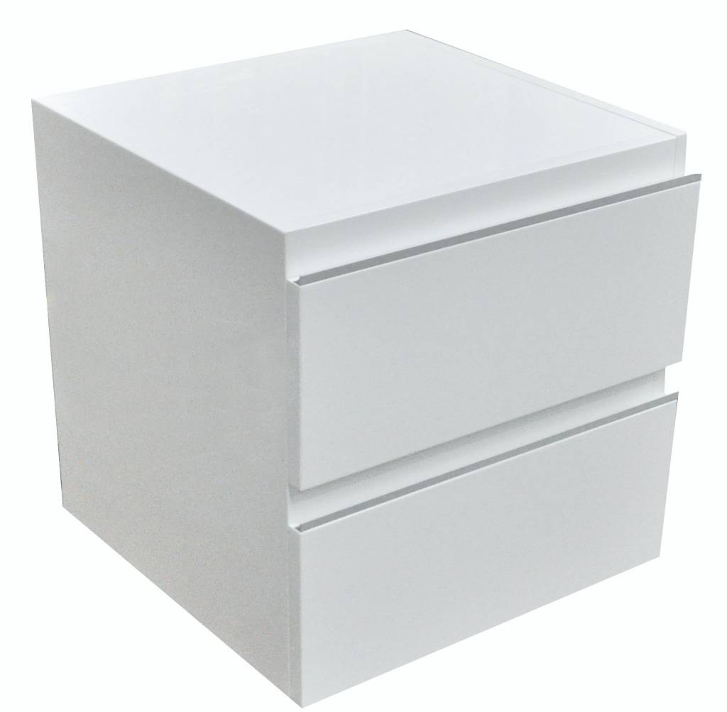 Ladekast 450x450 hoogglans wit gelakt saniglow kwaliteits ...