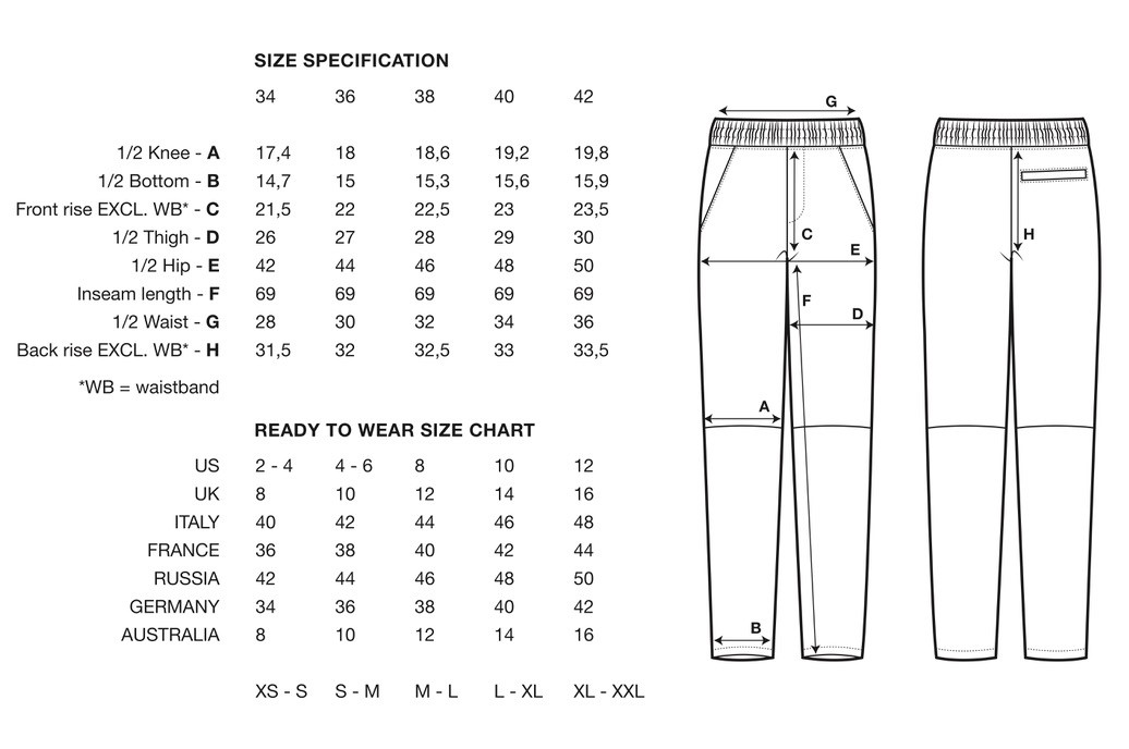 Size Guide - Male - M&H Uniforms