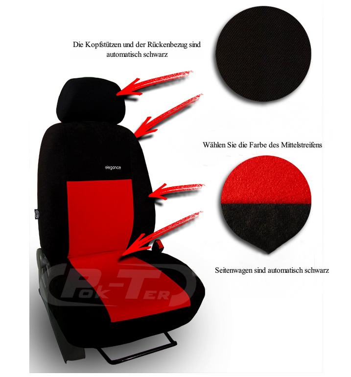 Schwarz Effekt 3D Sitzbezüge für RENAULT CAPTUR Autositzbezug Komplett