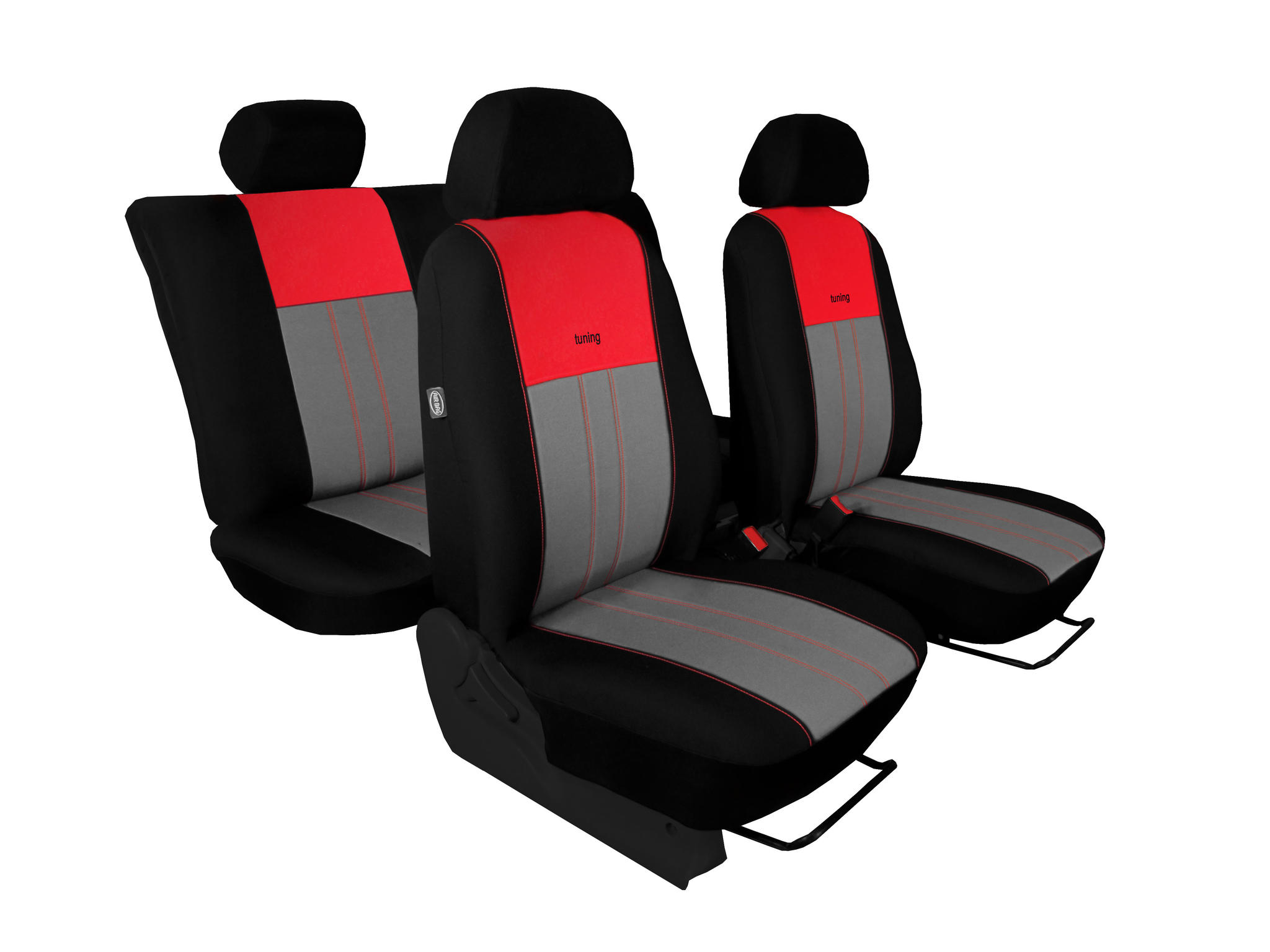 Sitzbezüge Auto für Opel Mokka (2012-2019) - Vordersitze Autositzbezüge Set  Universal Schonbezüge - Auto-Dekor - Comfort 1+1 - rot rot