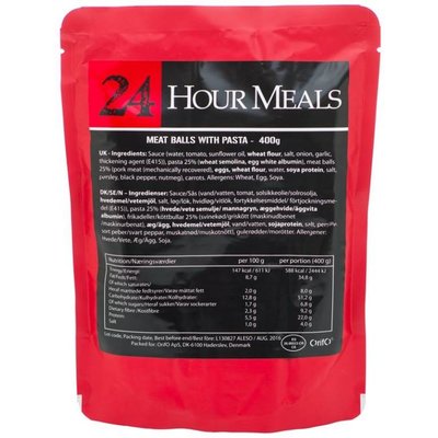 24 Hour Meals Meatballs with Pasta