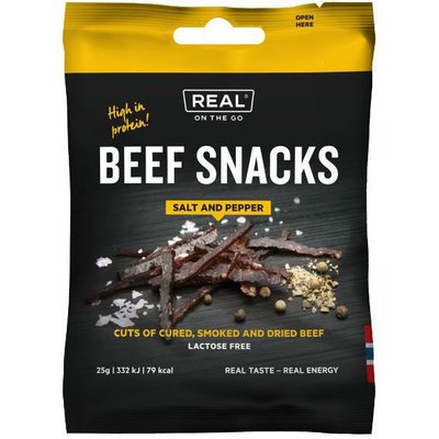 Real Turmat Beef Snacks Salt and Pepper