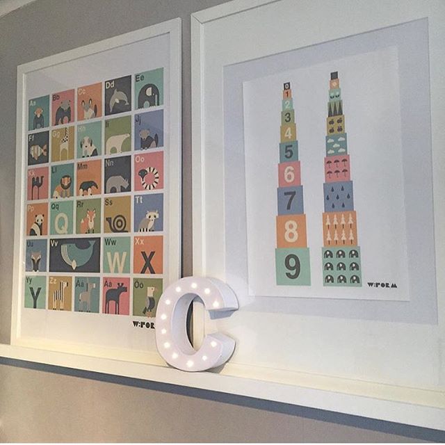 W:form Poster Alfabet ABC ingelijst