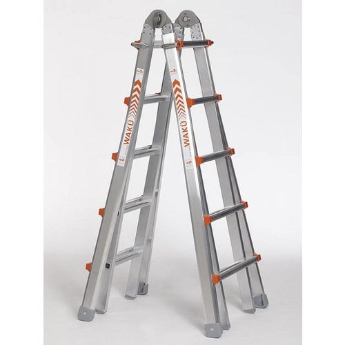 Waku 4x5 telescopische vouwladder Waku 4x5 telescopische vouwladder
