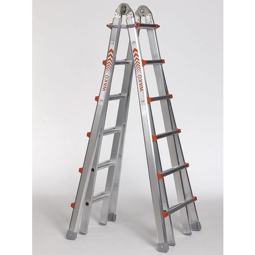 Waku 4x6 telescopische vouwladder Waku 4x6 telescopische vouwladder