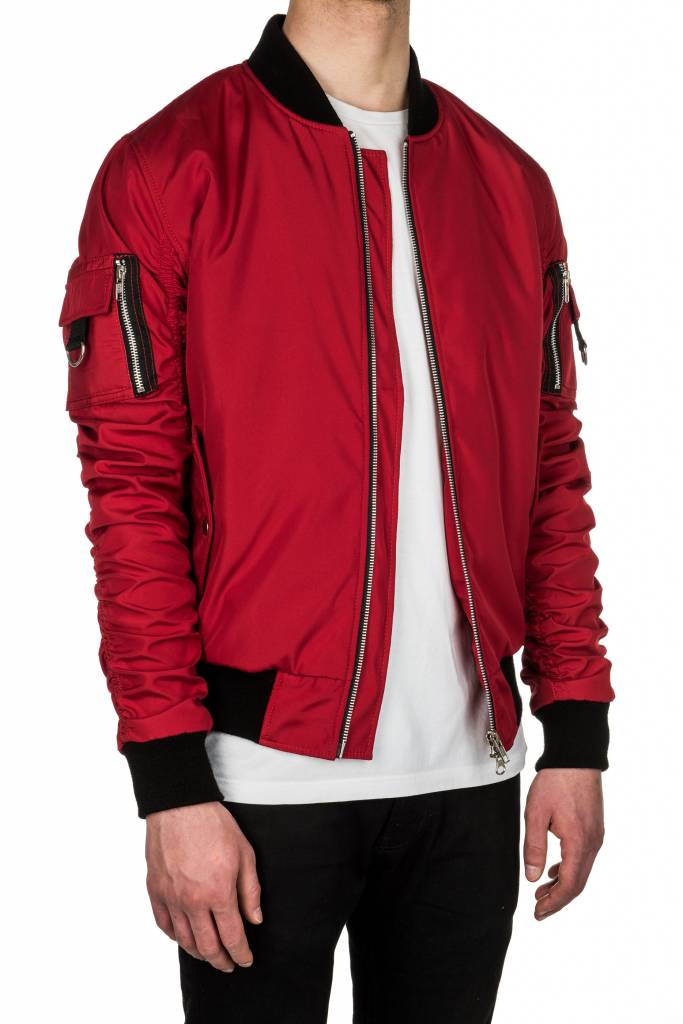 Red Bomber Jacket - LE JUST