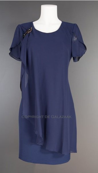 Paris Collection Cocktailjurk in navy 2486
