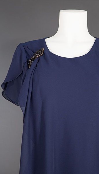 Paris Collection Cocktailjurk in navy 2486