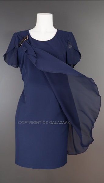 Paris Collection Cocktailjurk in navy 2486