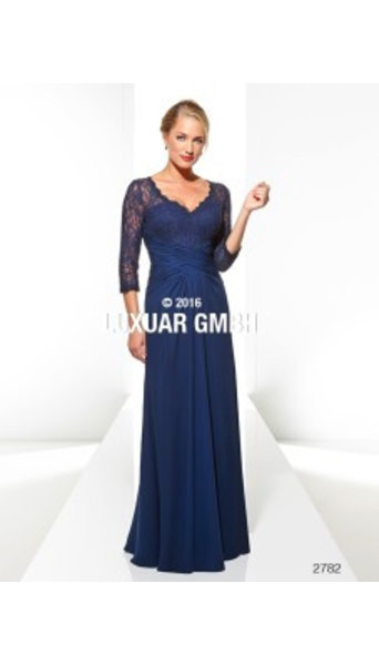 Magic Nights Navy blauwe galajurk met mouw
