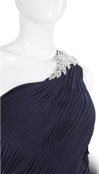 Magic Nights Oneshoulder Galajurk in nachtblauw