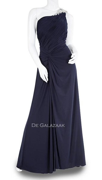 Magic Nights Oneshoulder Galajurk in nachtblauw