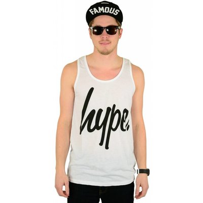 Hype Script Tank Top White/Black