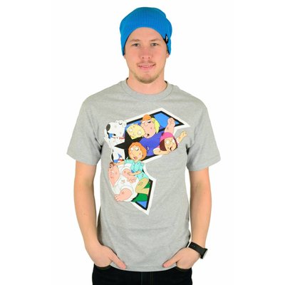 Famous Stars and Straps X Family Guy Griffin Brawl T-Shirt Heather Grey