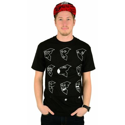Famous Stars and Straps X Family Guy Boh Face T-Shirt Black