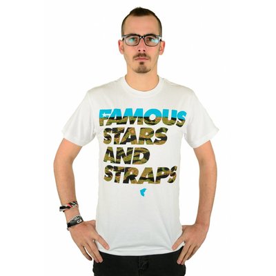Famous Stars and Straps Tiger Text T-Shirt White