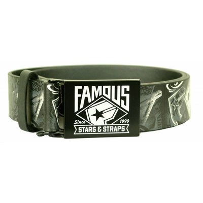 Famous Stars and Straps The Wall P.U. Belt Black/White/Grey