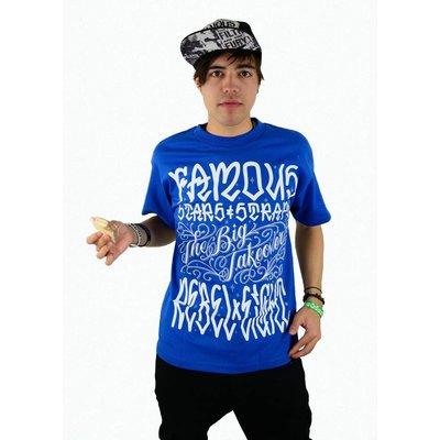 Famous Stars and Straps Taking Names T-Shirt Royal/White