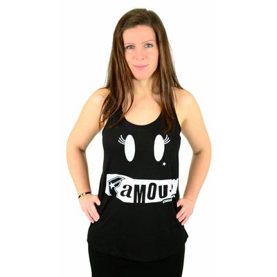 Famous Stars and Straps Smiles Racerback Tank Bombshell Black