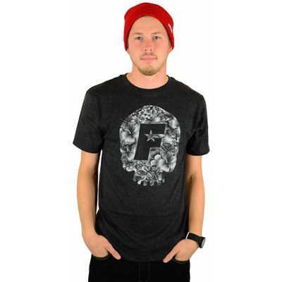 Famous Stars and Straps Skull Bloom Premium T-Shirt Black Heather