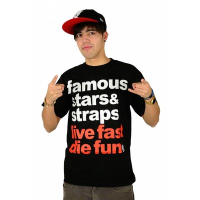 Famous Stars and Straps Simple T-Shirt Black/White/Red