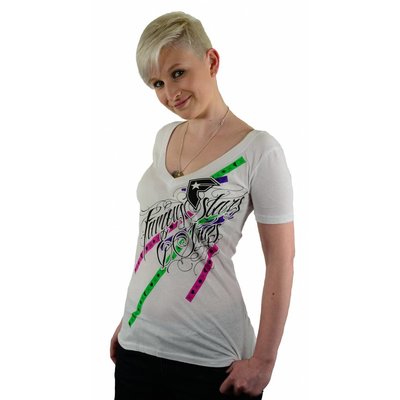 Famous Stars and Straps Duncan V-Neck T-Shirt White