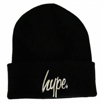 Hype Script Beanie Black/White