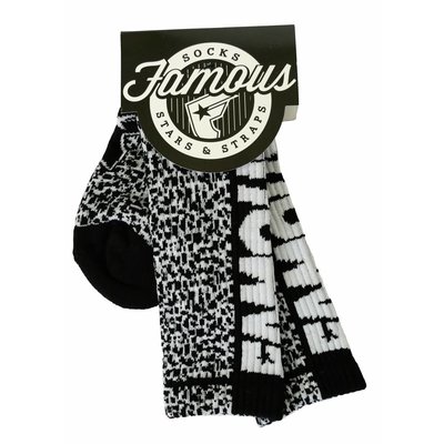 Famous Stars and Straps Spectab Socks White/Black
