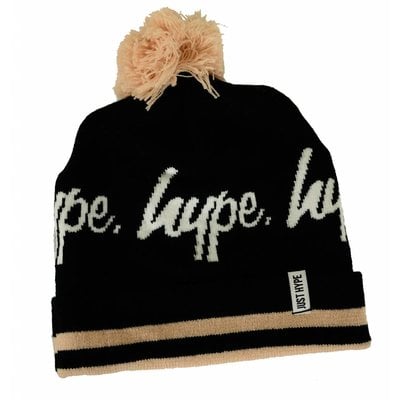 Hype Varsity Logo Pom Beanie Black/White