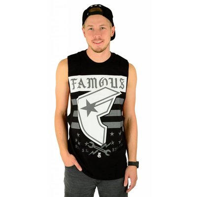 Famous Stars and Straps Twitch Stars and Bars Tank Top Black