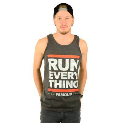 Famous Stars and Straps Run Everything Tank Top Charcoal Heather