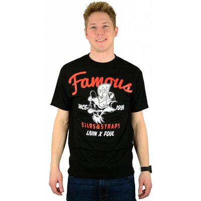 Famous Stars and Straps Living Foul T-Shirt Black/Red/White