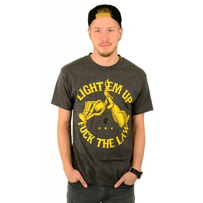 Famous Stars and Straps Light em up T-Shirt Charcoal Heather