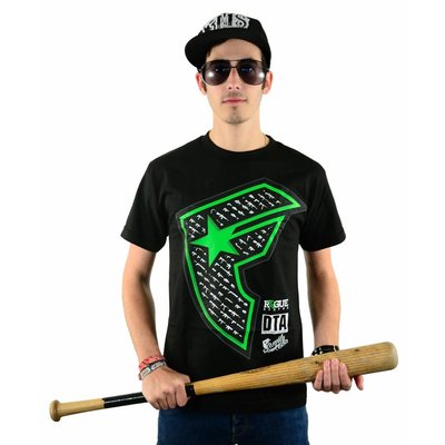 Famous Stars and Straps Gunshow Boh T-Shirt Black/Lime