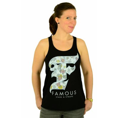 Famous Stars and Straps Gothic Rosebud Tank Top Black