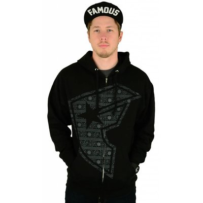 Famous Stars and Straps Gang Bar Zip Hoody Black