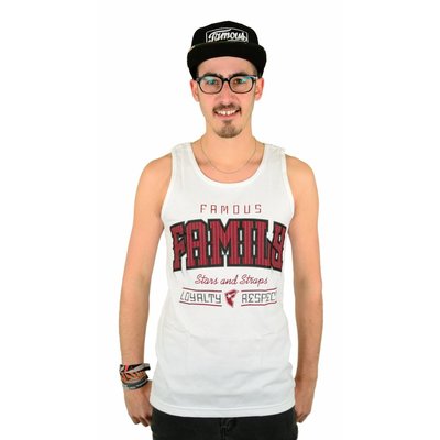 Famous Stars and Straps Fam Respect Tank White/Burgundy