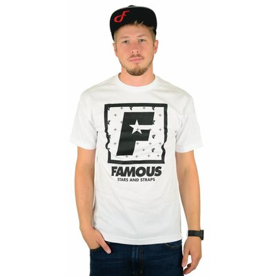 Famous Stars and Straps F Flat Squared T-Shirt White/Black