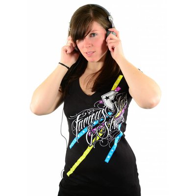 Famous Stars and Straps Duncan V-Neck Tee Black