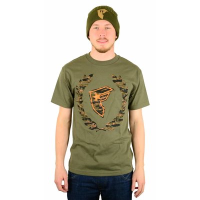 Famous Stars and Straps Camo Boh Wreath T-Shirt Military Green/Orange/Tiger