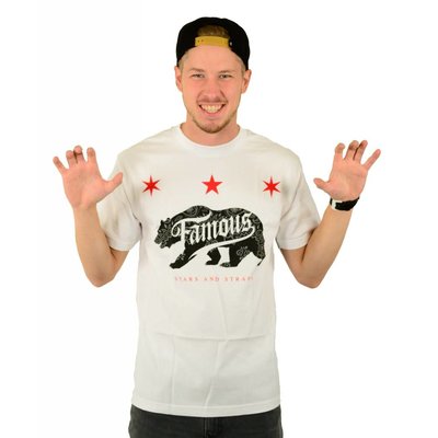 Famous Stars and Straps Calibear Steppin T-Shirt White