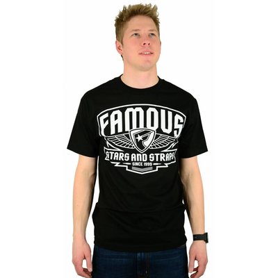 Famous Stars and Straps Brigade Patch T-Shirt Black/White